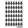 336 Stickers Goutte d'eau 1,5cm - Décoration Gommette Loisirs - Vinyle Repositionnable