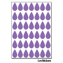 336 Stickers Goutte d'eau 1,5cm - Décoration Gommette Loisirs - Vinyle Repositionnable