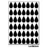 336 Stickers Goutte d'eau 1,5cm - Décoration Gommette Loisirs - Vinyle Repositionnable