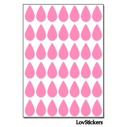 336 Stickers Goutte d'eau 1,5cm - Décoration Gommette Loisirs - Vinyle Repositionnable