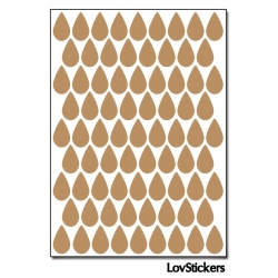 616 Stickers Goutte d'eau 1,2cm - Décoration Gommette Loisirs - Vinyle Repositionnable