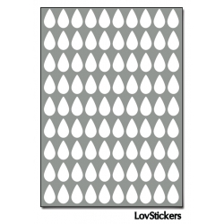 720 Stickers Goutte d'eau 1cm - Décoration Gommette Loisirs - Vinyle Repositionnable