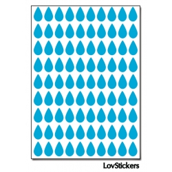 720 Stickers Goutte d'eau 1cm - Décoration Gommette Loisirs - Vinyle Repositionnable