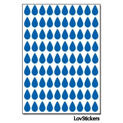 720 Stickers Goutte d'eau 1cm - Décoration Gommette Loisirs - Vinyle Repositionnable