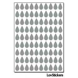 720 Stickers Goutte d'eau 1cm - Décoration Gommette Loisirs - Vinyle Repositionnable