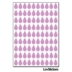720 Stickers Goutte d'eau 1cm - Décoration Gommette Loisirs - Vinyle Repositionnable