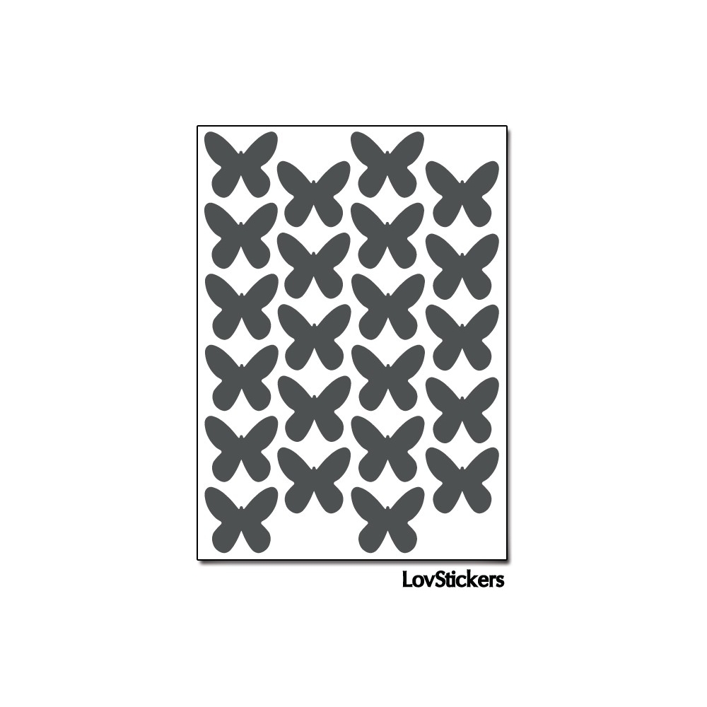 176 Stickers Papillon 1,6cm - Décoration Gommette Loisirs - Vinyle Repositionnable