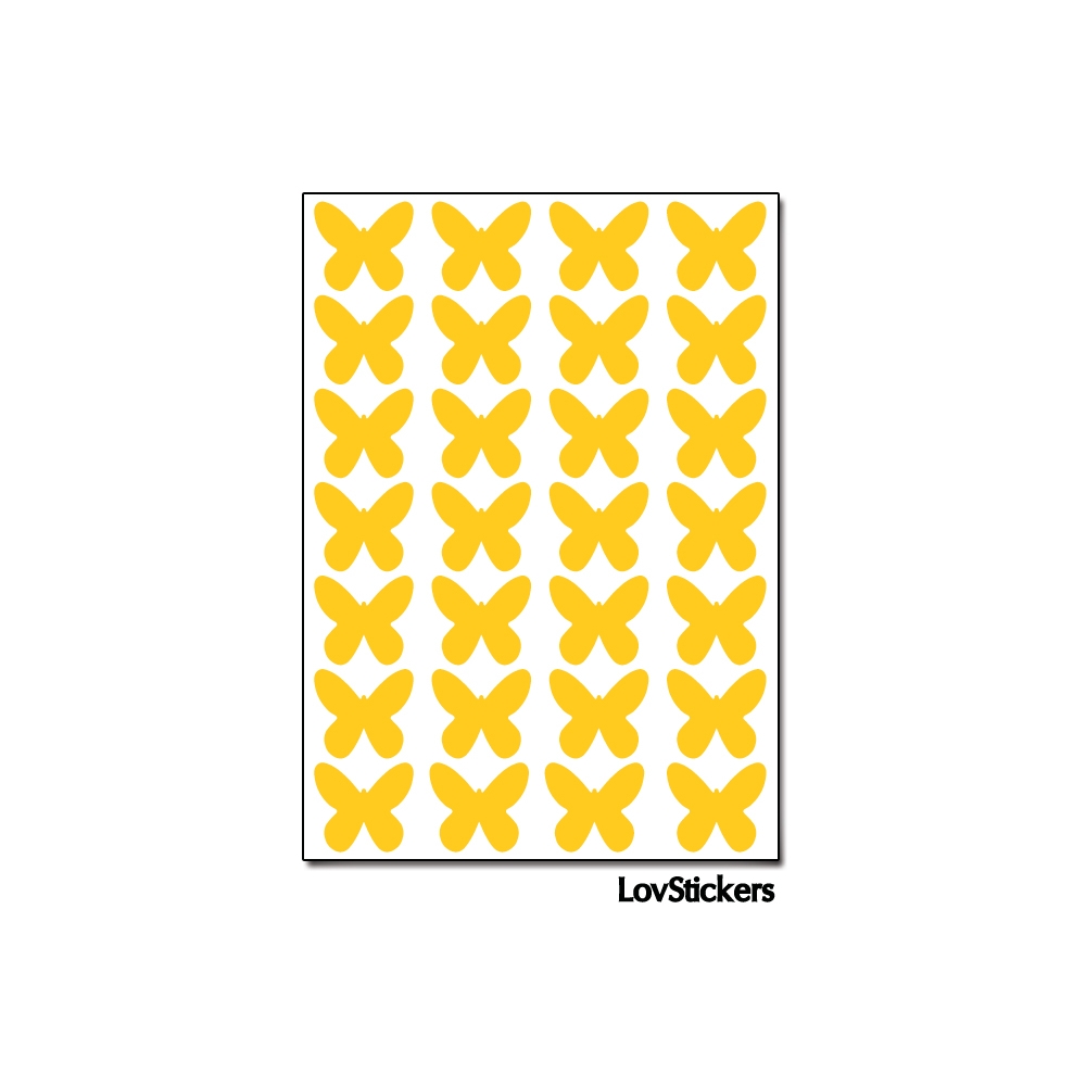 224 Stickers Papillon 1,4cm - Décoration Gommette Loisirs - Vinyle Repositionnable