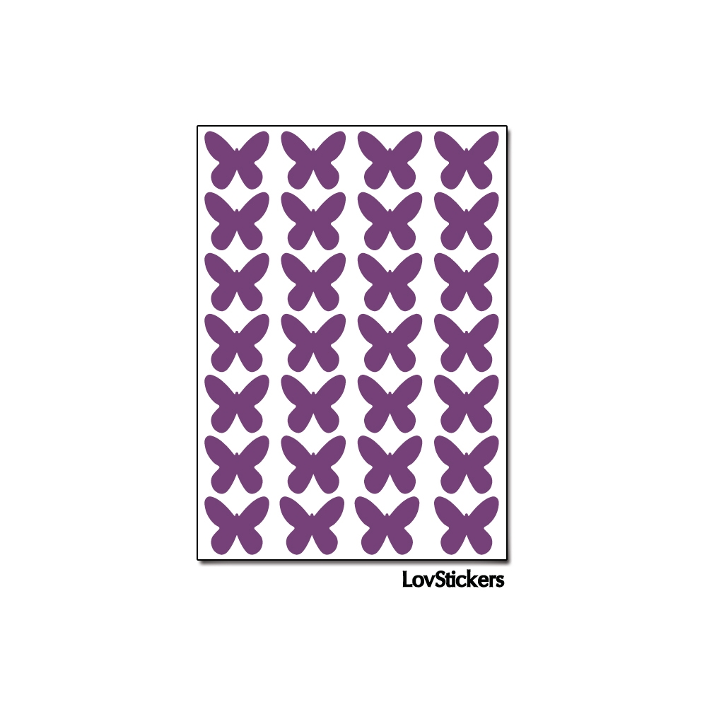 224 Stickers Papillon 1,4cm - Décoration Gommette Loisirs - Vinyle Repositionnable