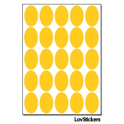 200 Stickers Ovale 2cm - Décoration Gommette Loisirs - Vinyle Repositionnable