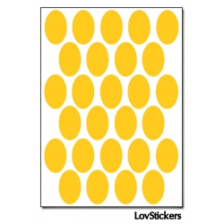216 Stickers Ovale 1,8cm - Décoration Gommette Loisirs - Vinyle Repositionnable