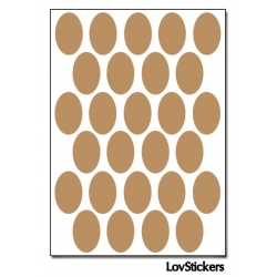 216 Stickers Ovale 1,8cm - Décoration Gommette Loisirs - Vinyle Repositionnable