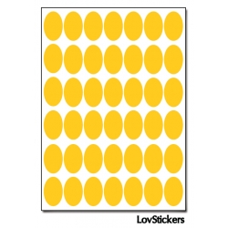 336 Stickers Ovale 1,5cm - Décoration Gommette Loisirs - Vinyle Repositionnable