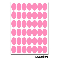 336 Stickers Ovale 1,5cm - Décoration Gommette Loisirs - Vinyle Repositionnable