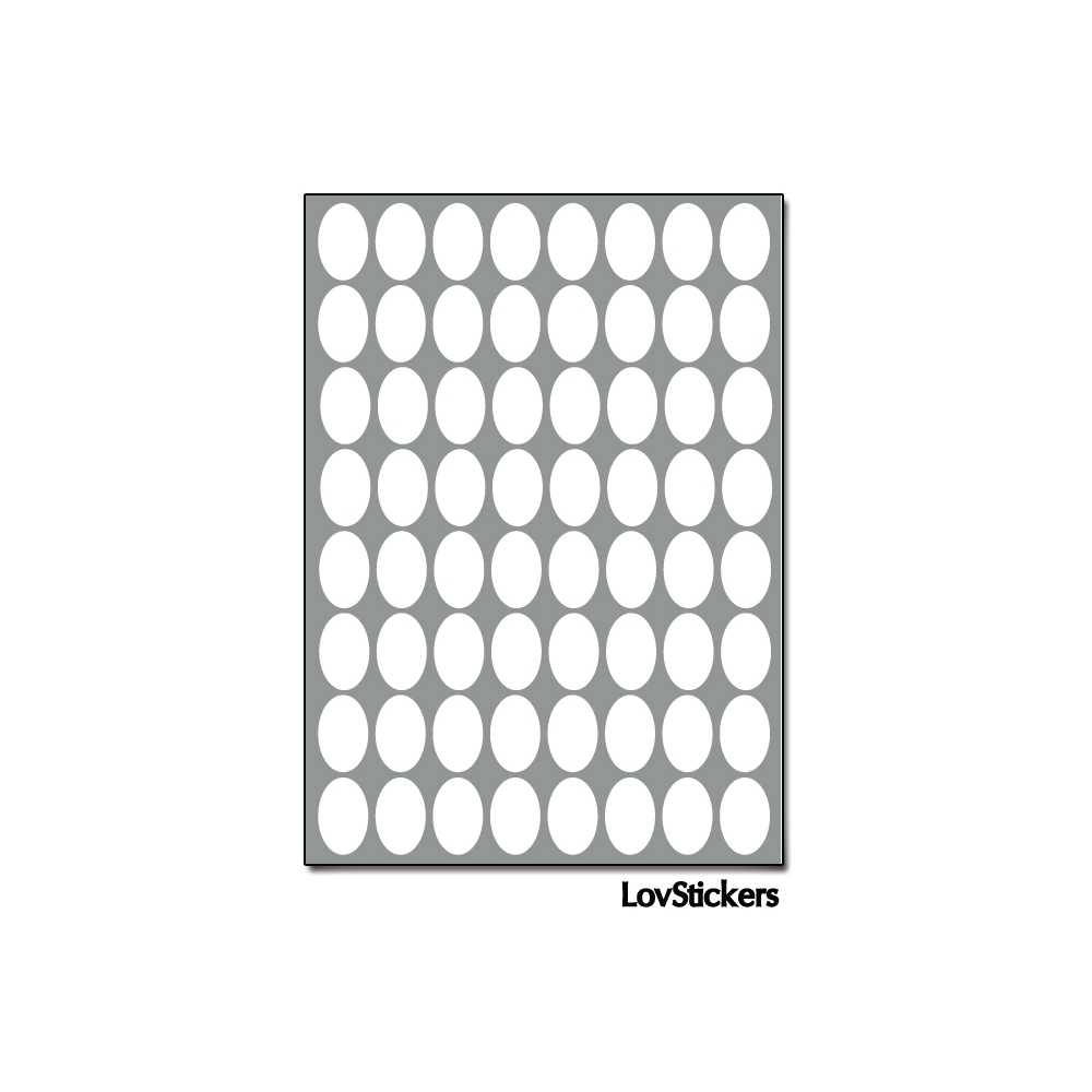 512 Stickers Ovale 1,2cm - Décoration Gommette Loisirs - Vinyle Repositionnable