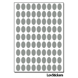 648 Stickers Ovale 1cm - Décoration Gommette Loisirs - Vinyle Repositionnable