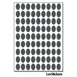 648 Stickers Ovale 1cm - Décoration Gommette Loisirs - Vinyle Repositionnable
