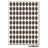 648 Stickers Ovale 1cm - Décoration Gommette Loisirs - Vinyle Repositionnable