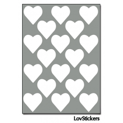 144 Stickers Coeur 1,8cm - Décoration Gommette Loisirs - Vinyle Repositionnable