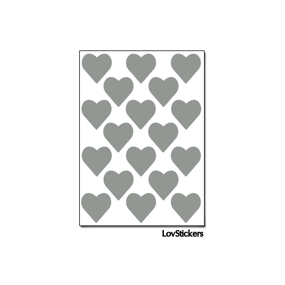 144 Stickers Coeur 1,8cm - Décoration Gommette Loisirs - Vinyle Repositionnable