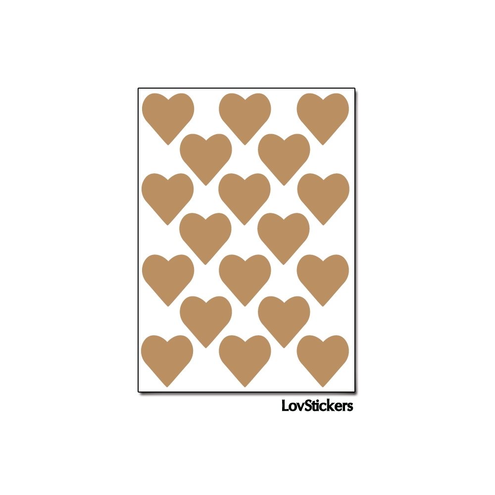 144 Stickers Coeur 1,8cm - Décoration Gommette Loisirs - Vinyle Repositionnable