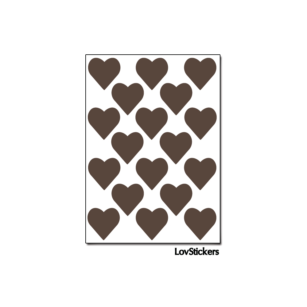 144 Stickers Coeur 1,8cm - Décoration Gommette Loisirs - Vinyle Repositionnable