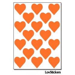 144 Stickers Coeur 1,8cm - Décoration Gommette Loisirs - Vinyle Repositionnable