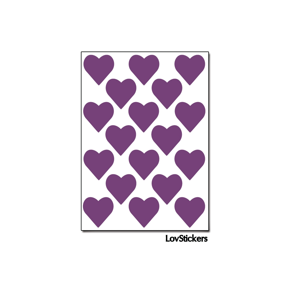 144 Stickers Coeur 1,8cm - Décoration Gommette Loisirs - Vinyle Repositionnable