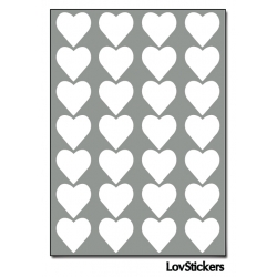 224 Stickers Coeur 1,5cm - Décoration Gommette Loisirs - Vinyle Repositionnable