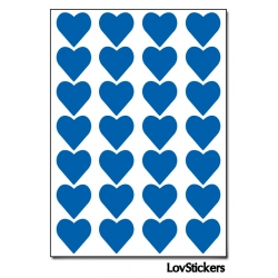 224 Stickers Coeur 1,5cm - Décoration Gommette Loisirs - Vinyle Repositionnable