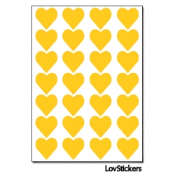 224 Stickers Coeur 1,5cm - Décoration Gommette Loisirs - Vinyle Repositionnable