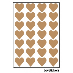 224 Stickers Coeur 1,5cm - Décoration Gommette Loisirs - Vinyle Repositionnable