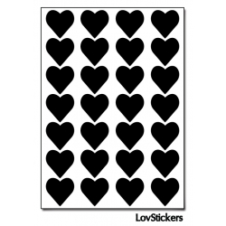 224 Stickers Coeur 1,5cm - Décoration Gommette Loisirs - Vinyle Repositionnable