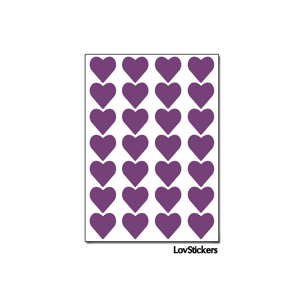 224 Stickers Coeur 1,5cm - Décoration Gommette Loisirs - Vinyle Repositionnable