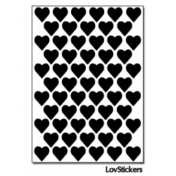 488 Stickers Coeur 1cm - Décoration Gommette Loisirs - Vinyle Couleur  Interieur Noir