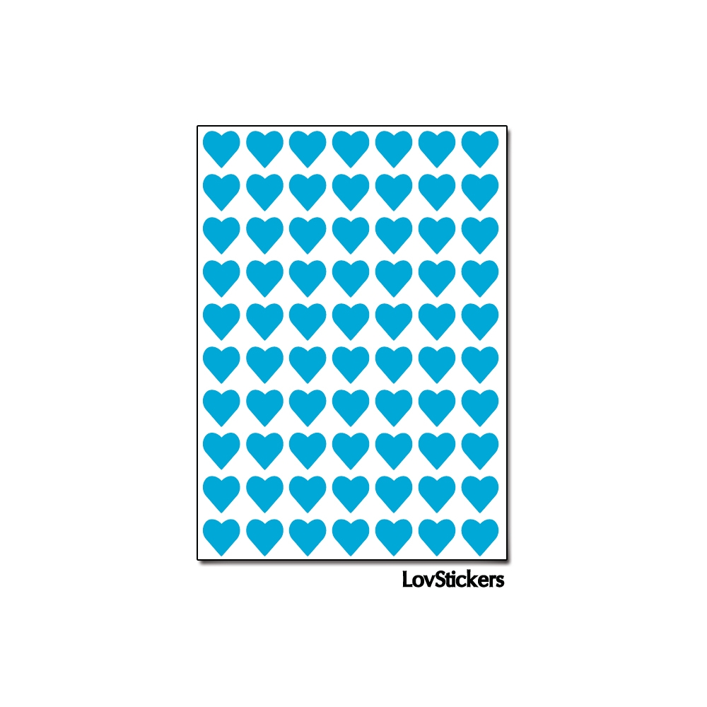 560 Stickers Coeur 0,8cm - Décoration Gommette Loisirs - Vinyle Repositionnable