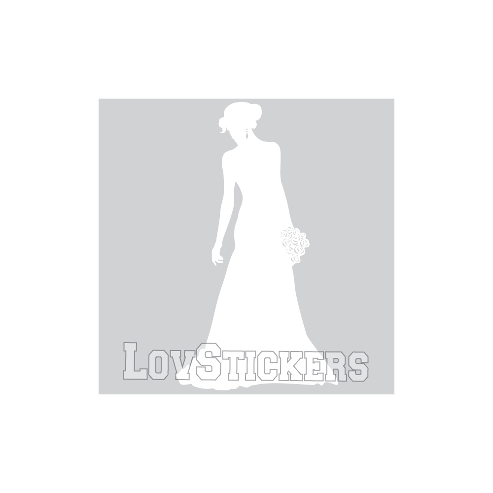 Stickers Femme en robe de mariée - Décoration intérieur en Vinyle - Nombreux coloris