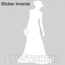 Stickers Femme en robe de mariée - Décoration intérieur en Vinyle - Nombreux coloris