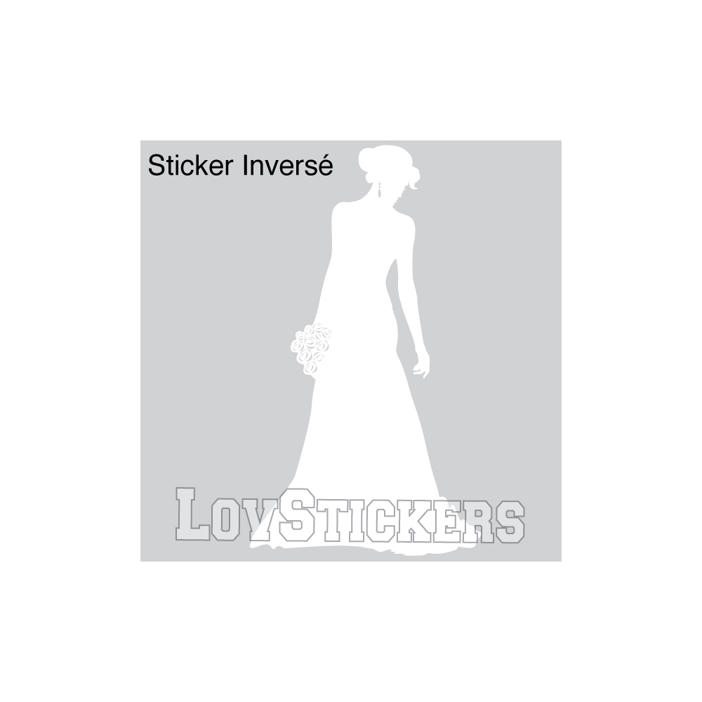 Stickers Femme en robe de mariée - Décoration intérieur en Vinyle - Nombreux coloris