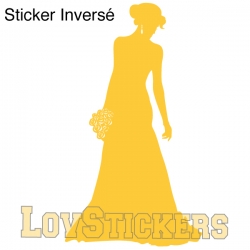 Stickers Femme en robe de mariée - Décoration intérieur en Vinyle - Nombreux coloris