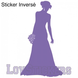 Stickers Femme en robe de mariée - Décoration intérieur en Vinyle - Nombreux coloris