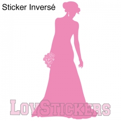 Stickers Femme en robe de mariée - Décoration intérieur en Vinyle - Nombreux coloris