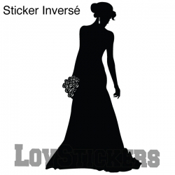 Stickers Femme en robe de mariée - Décoration intérieur en Vinyle - Nombreux coloris