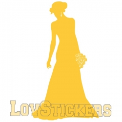 Stickers Femme en robe de mariée - Décoration intérieur en Vinyle - Nombreux coloris