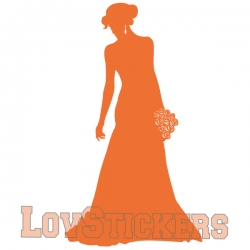 Stickers Femme en robe de mariée - Décoration intérieur en Vinyle - Nombreux coloris