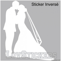 Stickers Couple de Marié - Décoration intérieur en Vinyle - Nombreux coloris