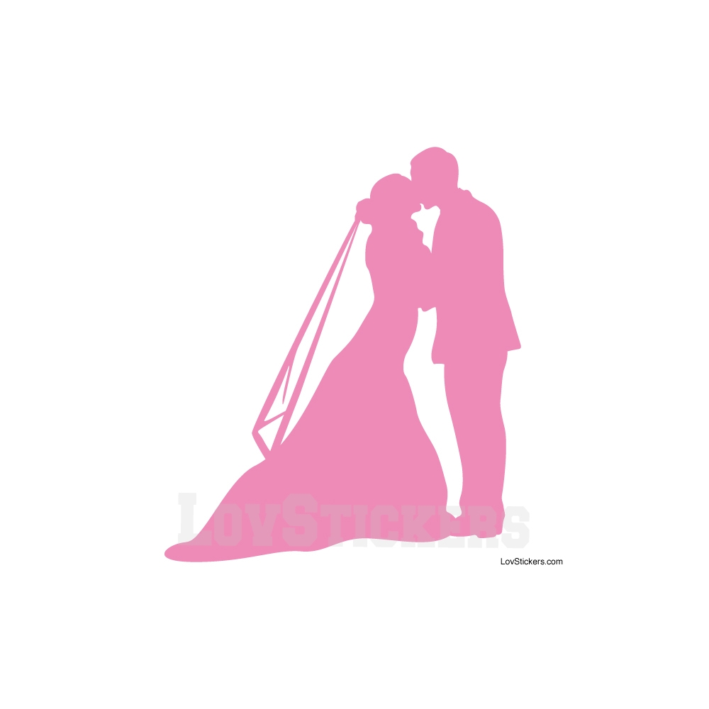 Stickers Couple de Marié - Décoration intérieur en Vinyle - Nombreux coloris Stickers Couple de Marié - Décoration intérieur en Vinyle - Nombreux coloris