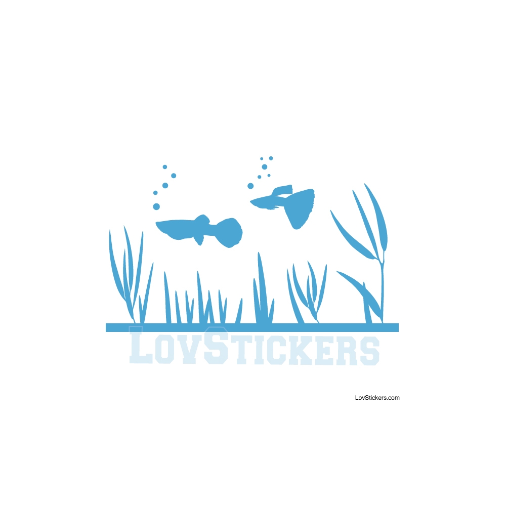 Stickers poisson Guppy - Décoration intérieur en Vinyle - Nombreux coloris Stickers poisson Guppy - Décoration intérieur en Vinyle - Nombreux coloris
