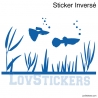 Stickers poisson Guppy - Décoration intérieur en Vinyle - Nombreux coloris