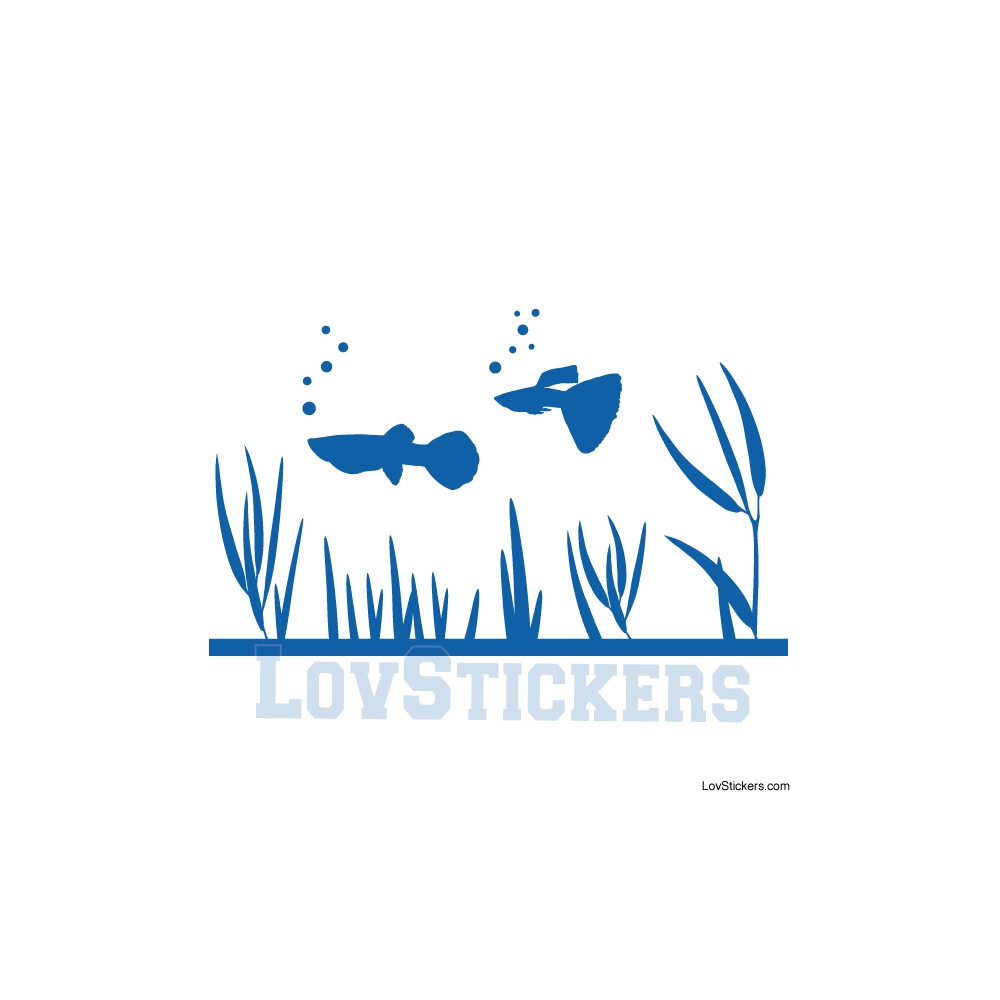 Stickers poisson Guppy - Décoration intérieur en Vinyle - Nombreux coloris Stickers poisson Guppy - Décoration intérieur en Vinyle - Nombreux coloris